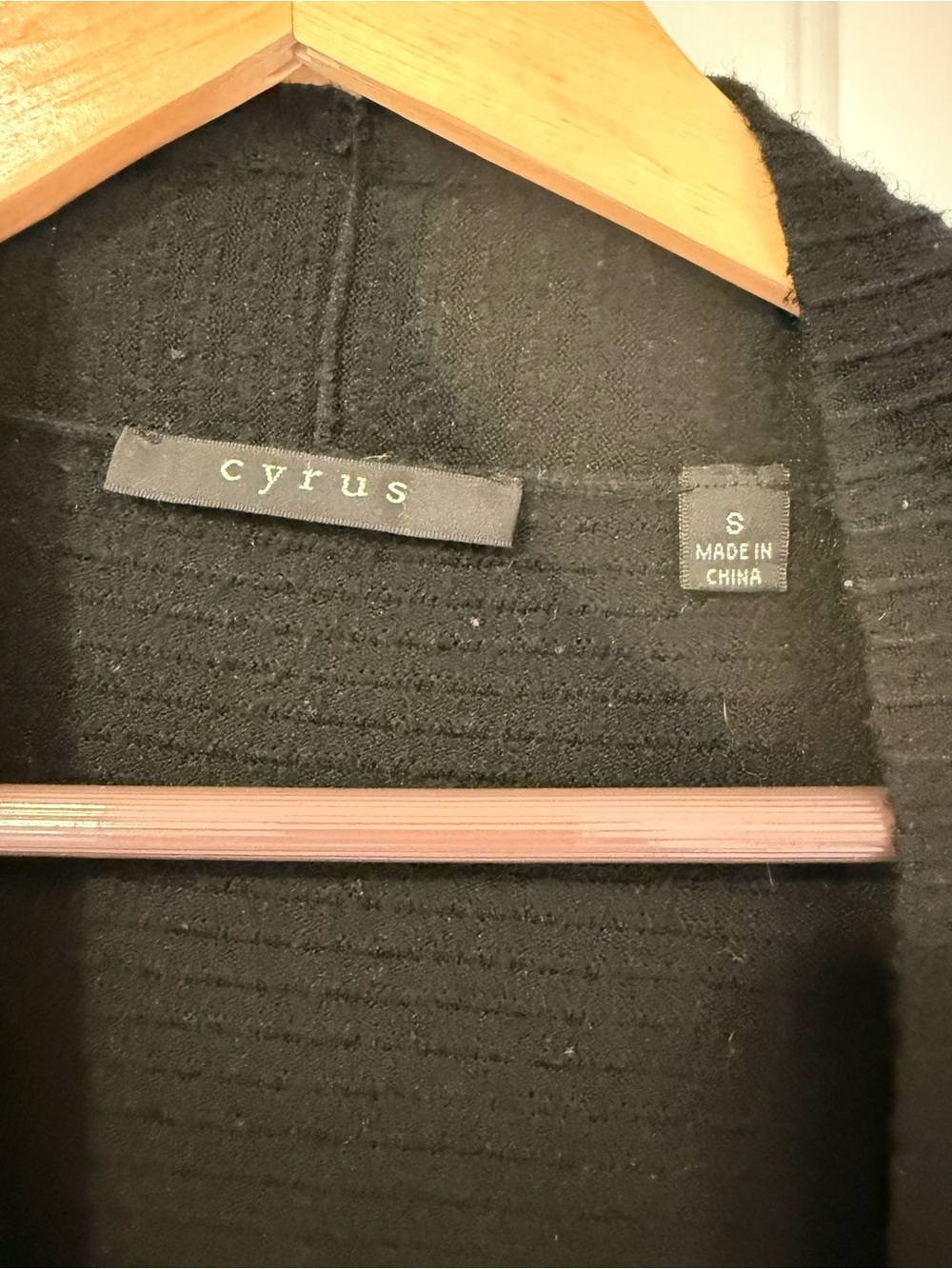 Cyrus Ribbed Open-Front Cardigan - Black - Picture 3 of 3